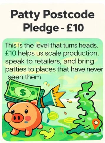 Patty Postcode Pledge - £10