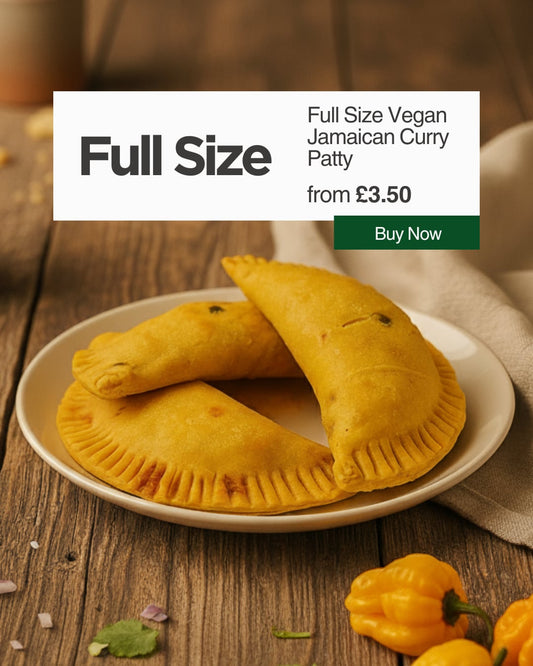 Full Size Vegan Jamaican Curry Patty